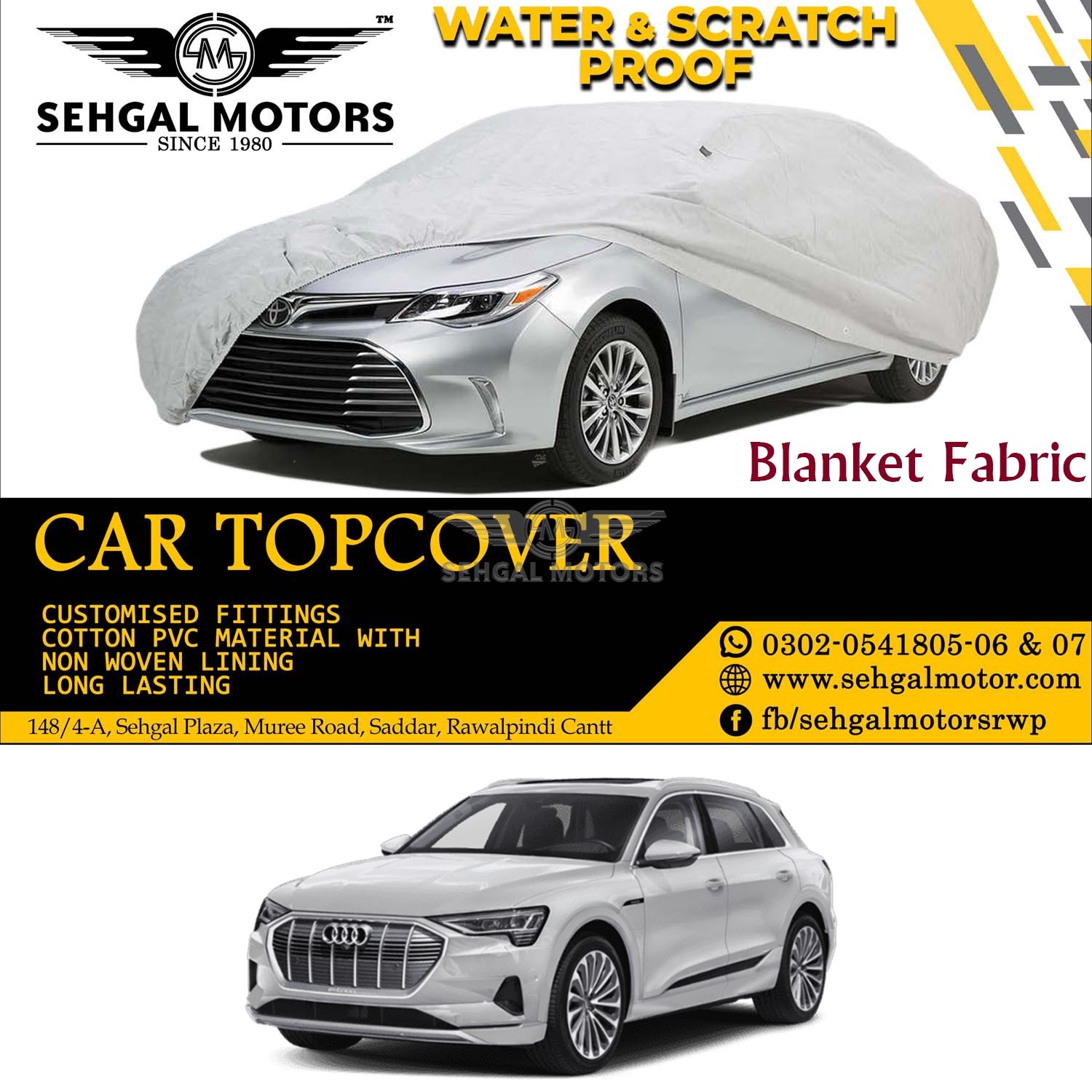 Audi E-Tron Top Cover Blanket Fabric Model 2014-2017