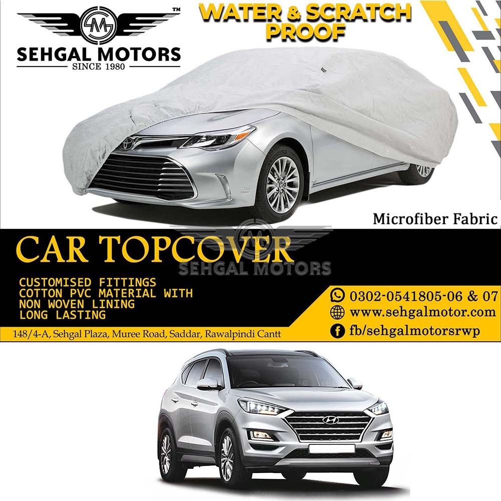 Hyundai Tucson Top Cover Microfiber Fabric - Black Model 2020-2021