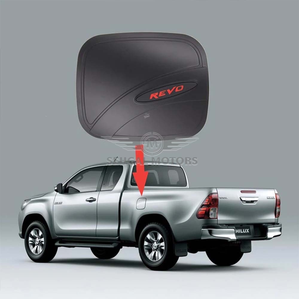 Toyota Hilux Revo / Rocco Fuel Tank Cover Black/Chrome Model 2017-2020