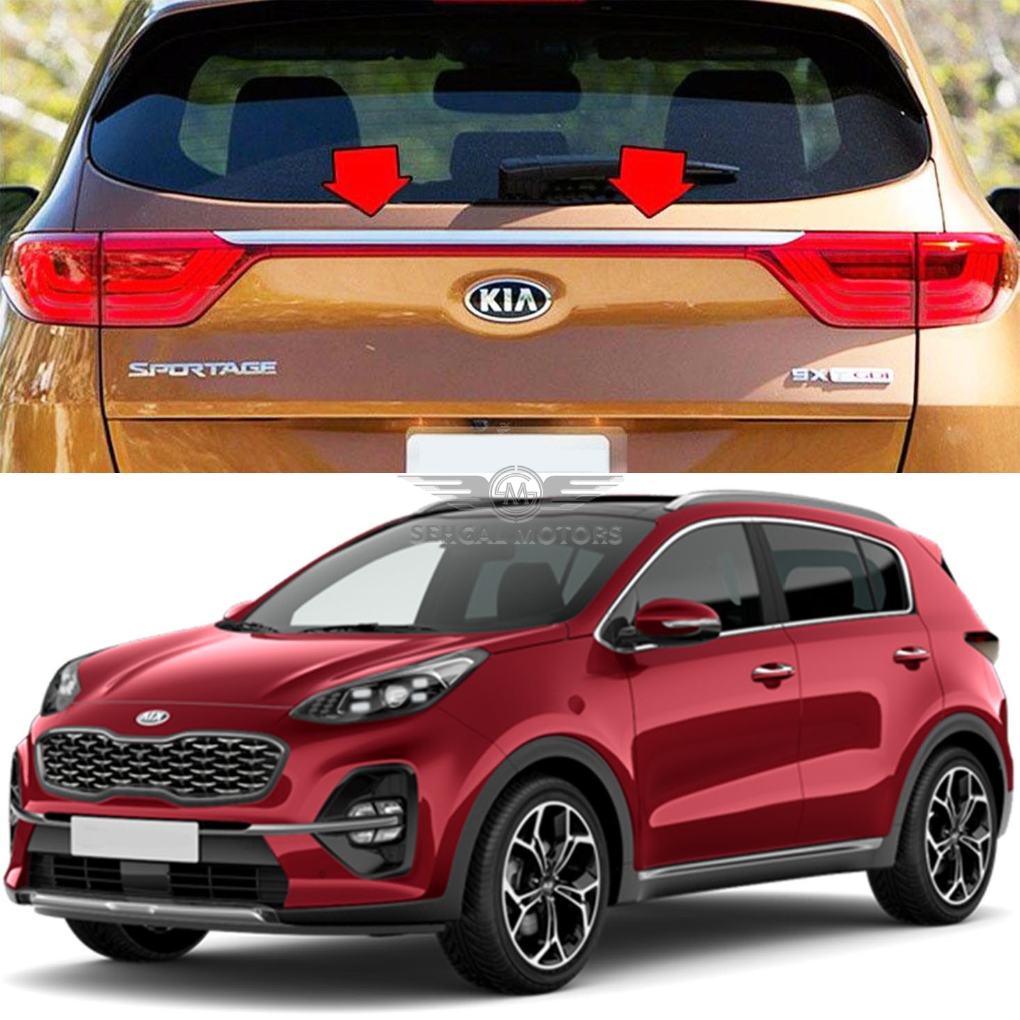 KIA Sportage Trunk Up Trim Garnish Chrome - Model 2019-2020