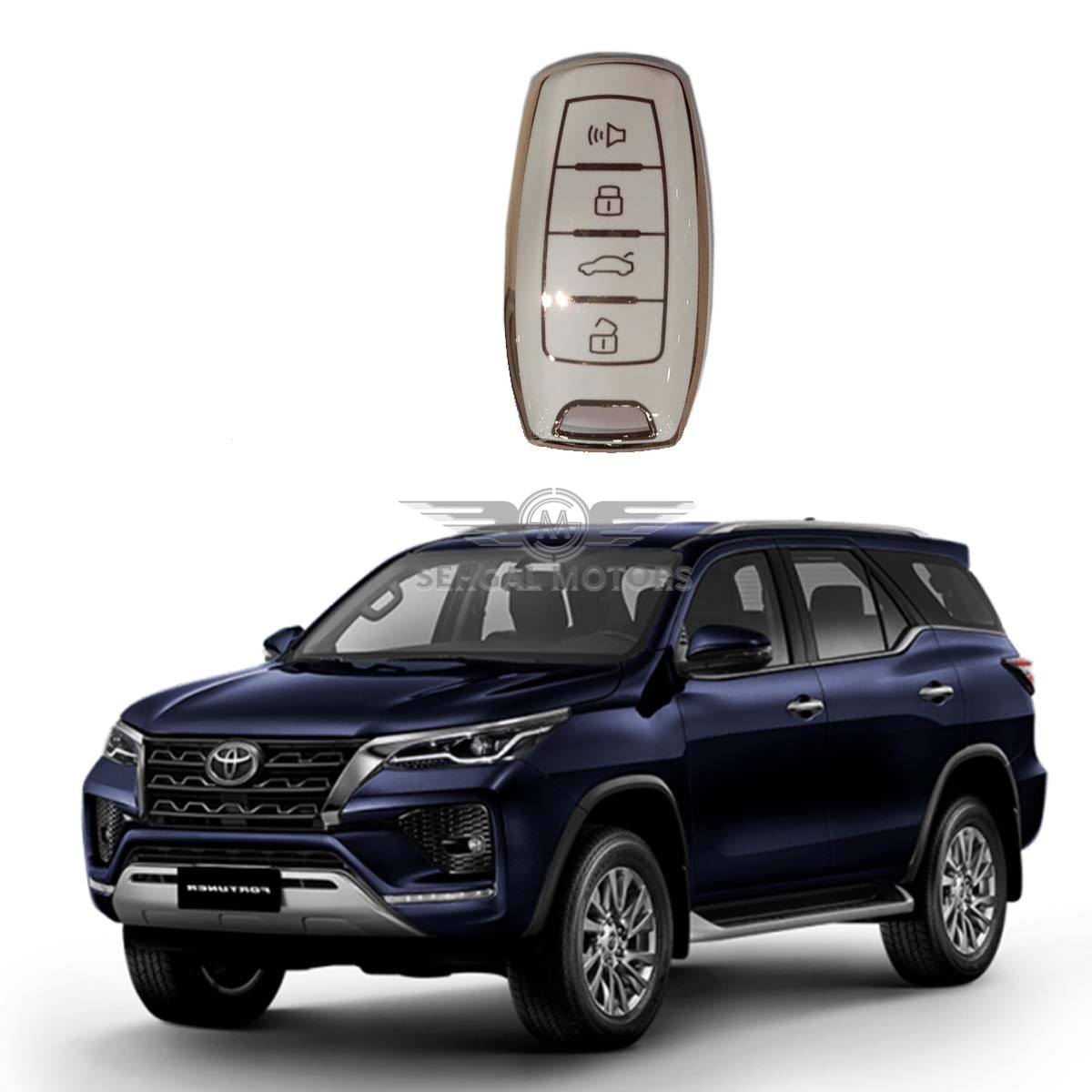 Toyota Fortuner TPU KEY  COVER White MODEL 2017-2021