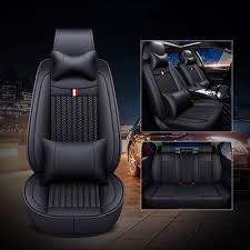 Toyota Hilux Revo Japanese Rexine Seat Covers Type R Design Black - Model 2016-2021