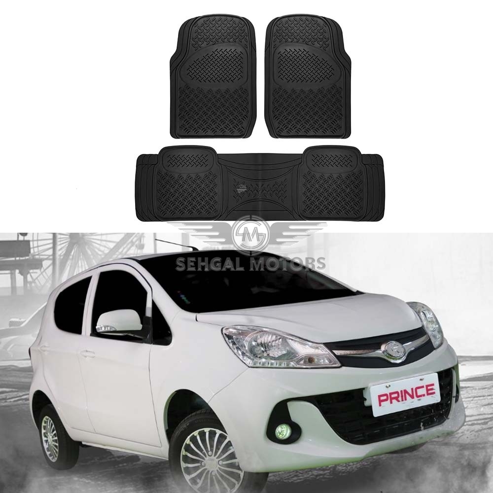 Prince Pearl Rubber Floor Mat Black 3 Pcs - Model 2020-2021