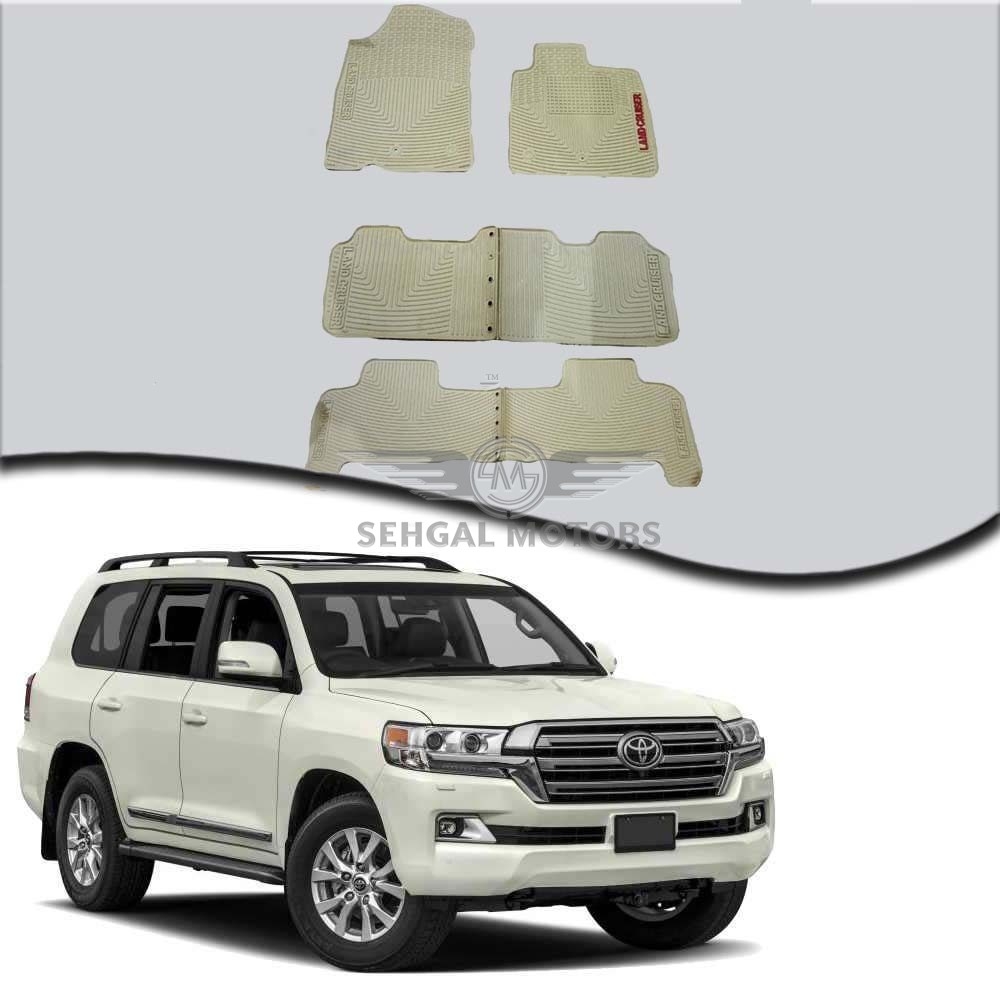 Toyota Land Cruiser FJ200 Rubber Floor Mat Beige 4 Pcs - Model 2015-2021
