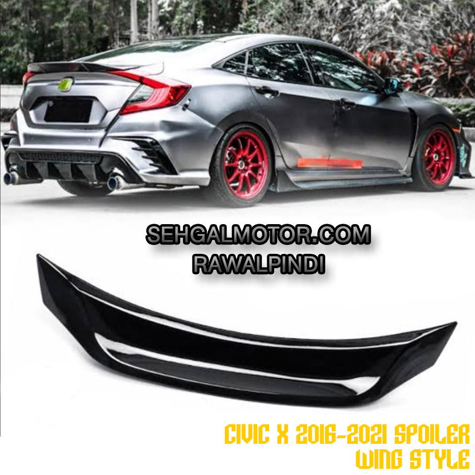 Honda Civic Trunk Spoiler Big Ducktail Style Model 2016-2021