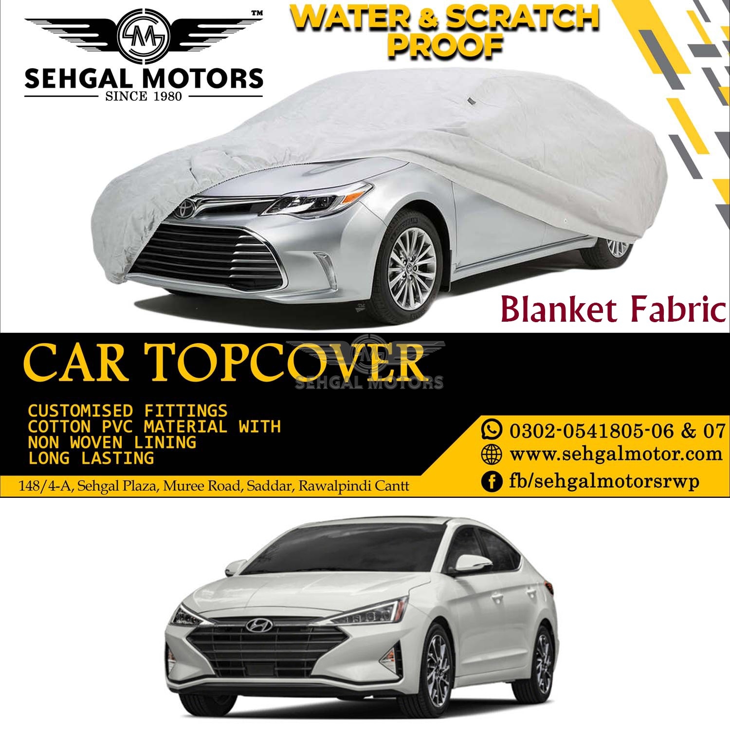 Hyundai Elantra Top Cover Blanket Fabric Model 2020-2021