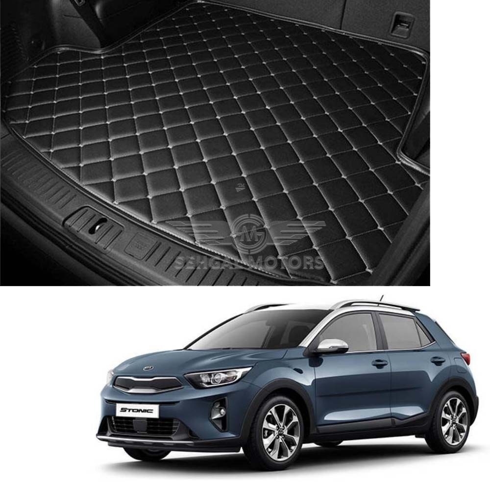 KIA Stonic 7D Trunk Mat Black With Black Stitch Model 2020-2021