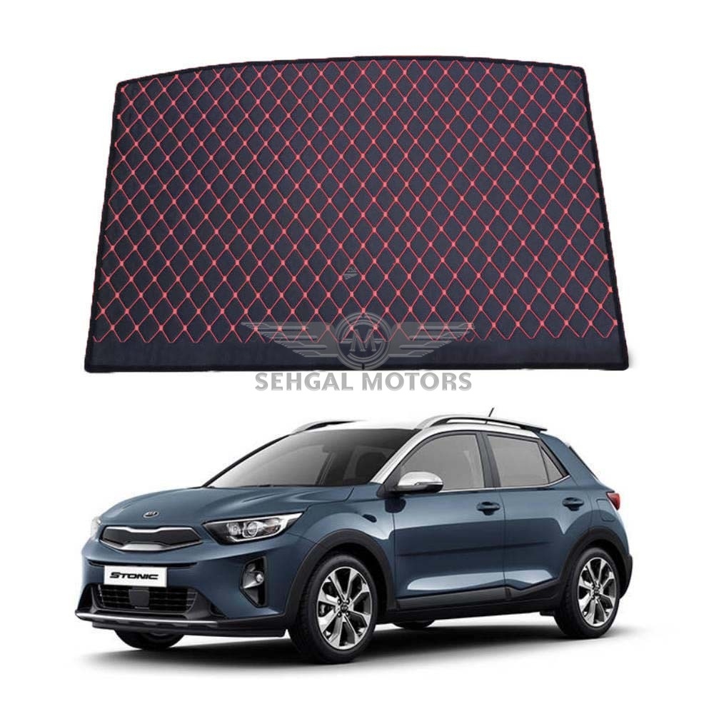 KIA Stonic 7D Trunk Mat Black With Red Stitch Model 2020-2021