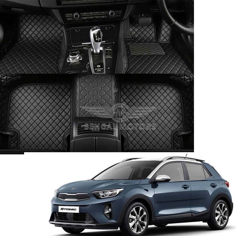 KIA Stonic 7D Floor Mat Black With Black Stitch Model 2020-2021