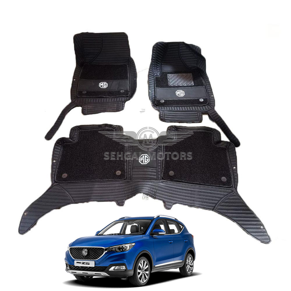 MG HS 10D Floor Mats Black With Black Grass 3 Pcs - Model 2020-2021