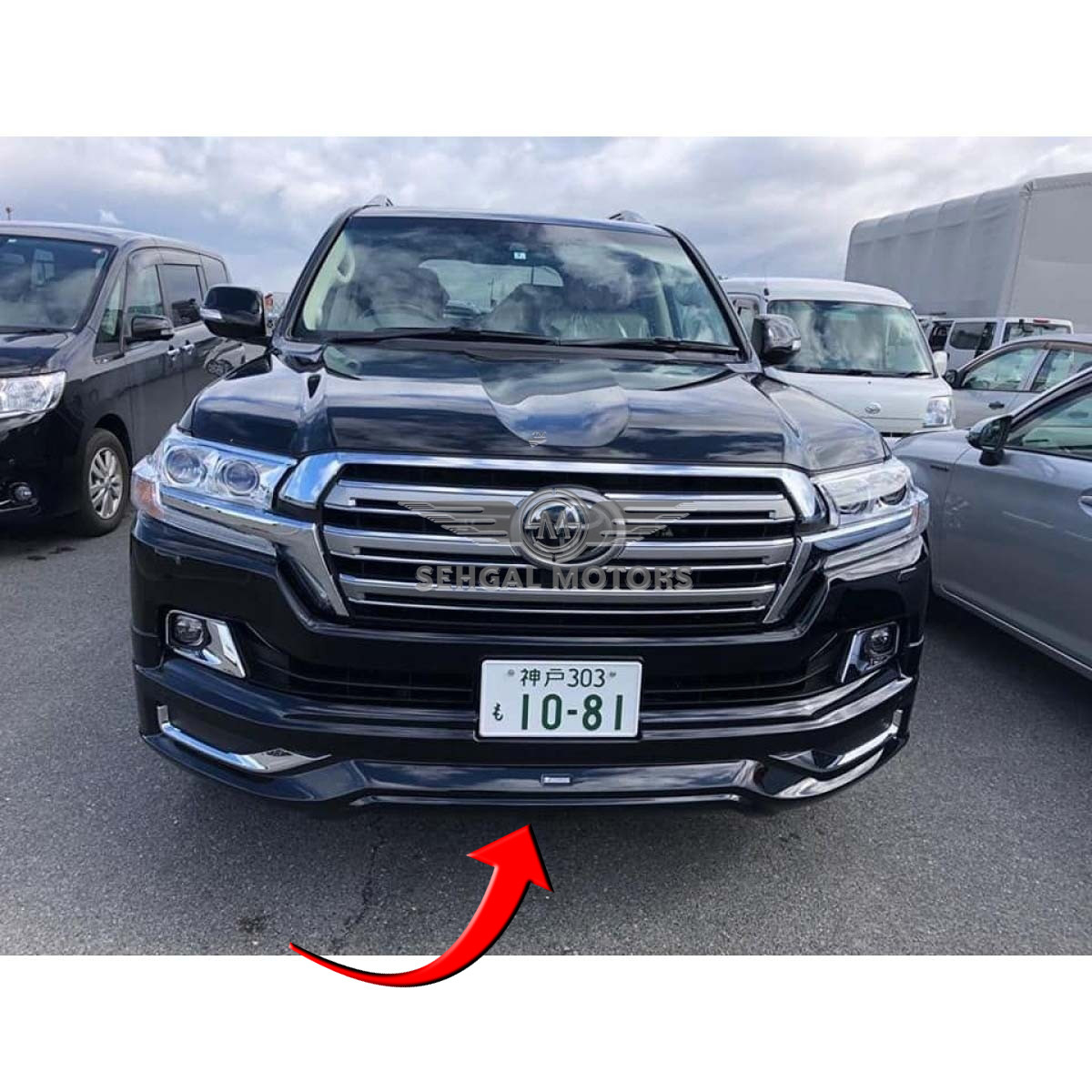 Toyota Land Cruiser FJ200 Front Body Kit / Lip Modellista (Black) 2016-2021