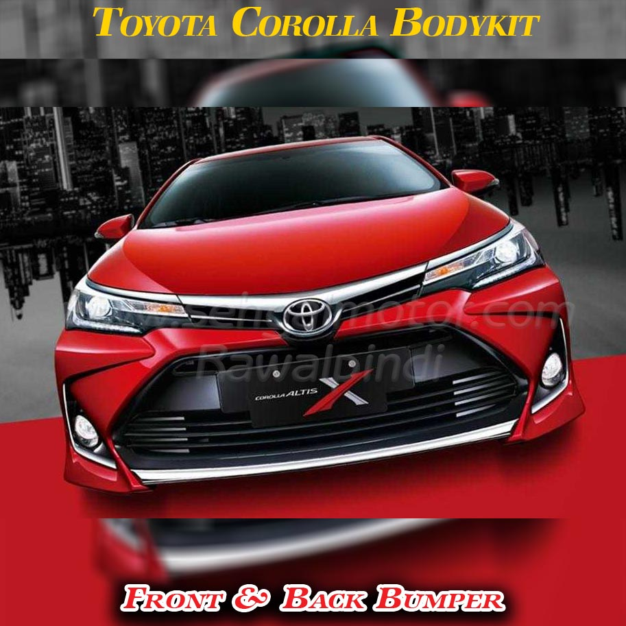 Toyota Corolla Altis X Front Bumper Camry Style Without Chrome Model - 2017-2021