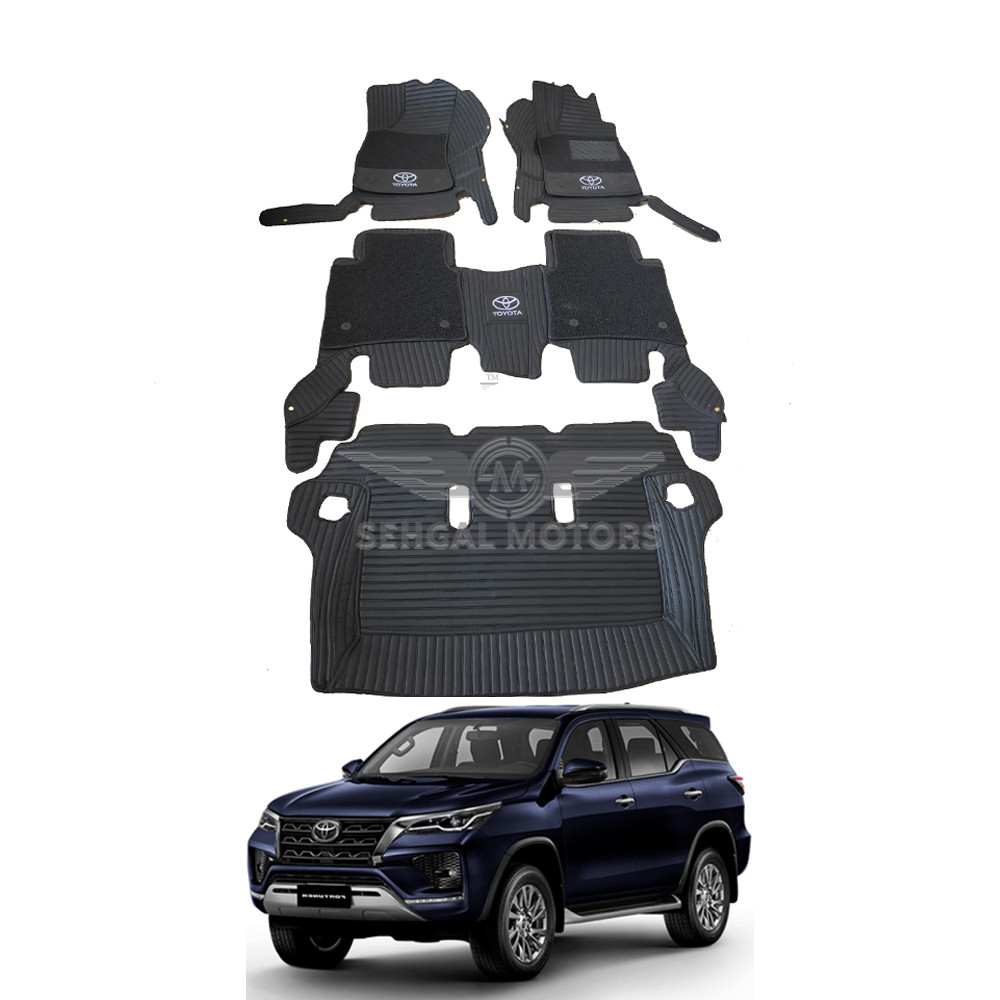 Fortuner 10D Floor Mats Black (7 Seater)