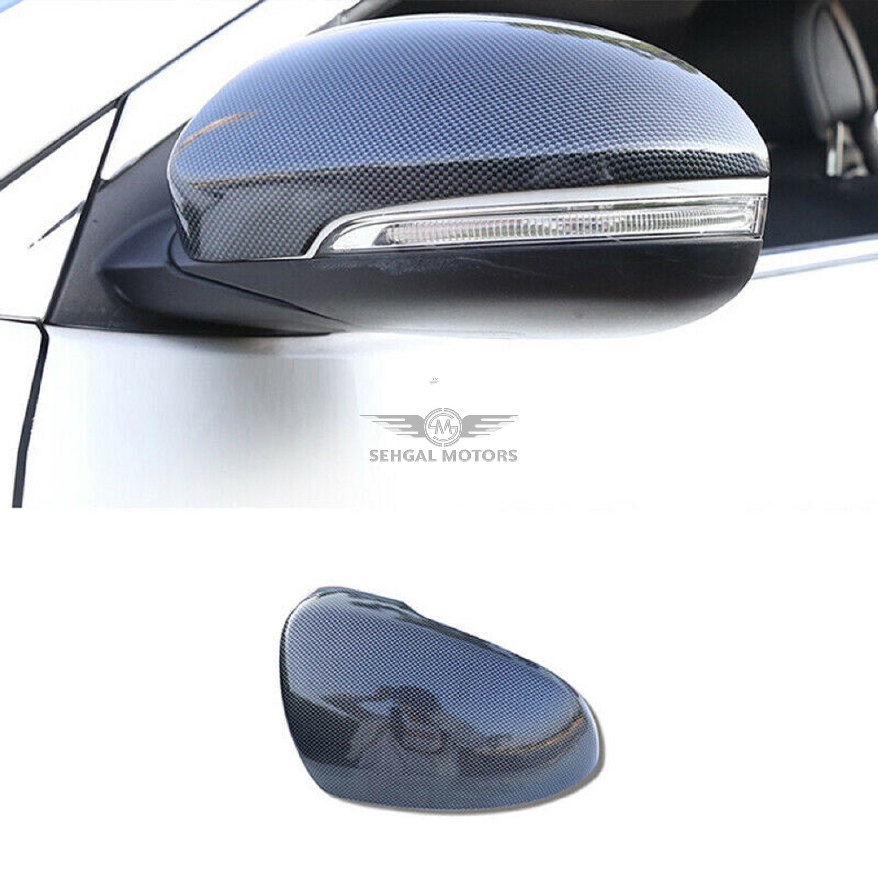 Hyundai Tuscon Carbon Fiber Side Mirror cover Model 2020-2021