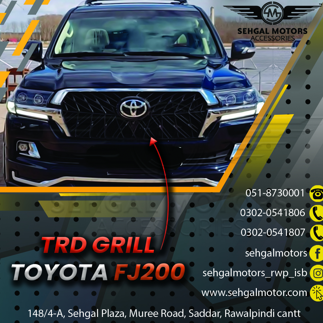 Toyota Land Cruiser  FJ200 Grill BLACK Model 2016-2021