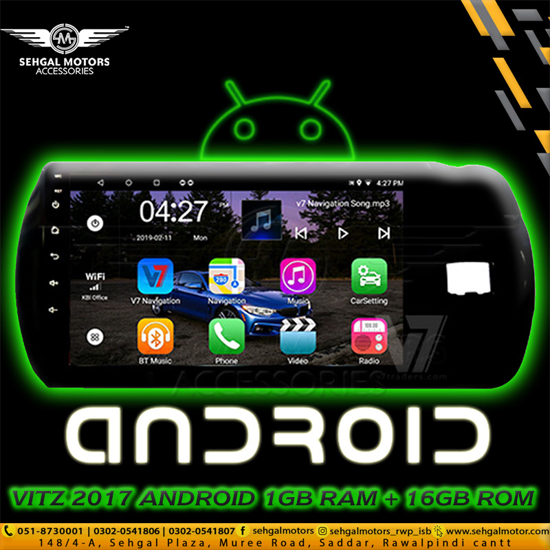 Toyota Vitz Android Panel O.Tech 1+16GB Model 2016-2018