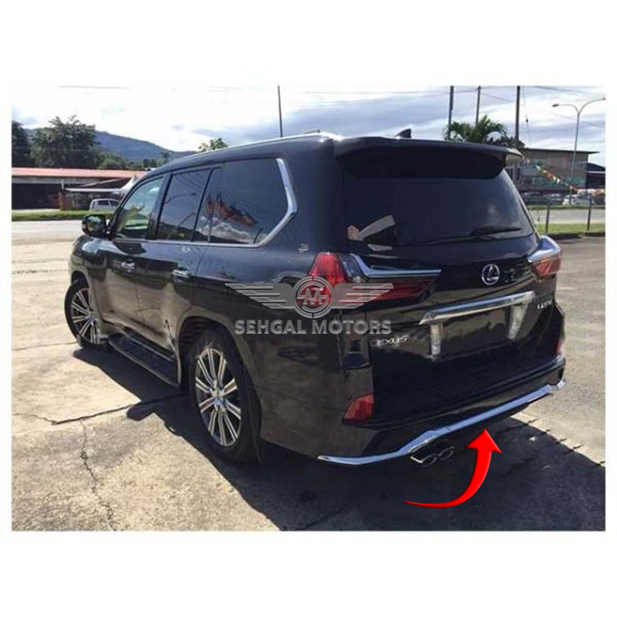 Lexus Lx 570 Back Body Kit / Lip (Black)  Model 2017-2021