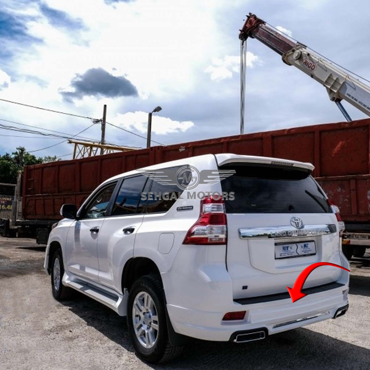 Toyota Prado FJ150 Back Body Kit / Lip Dual Exhaust Modellista (Black) 2012-2014