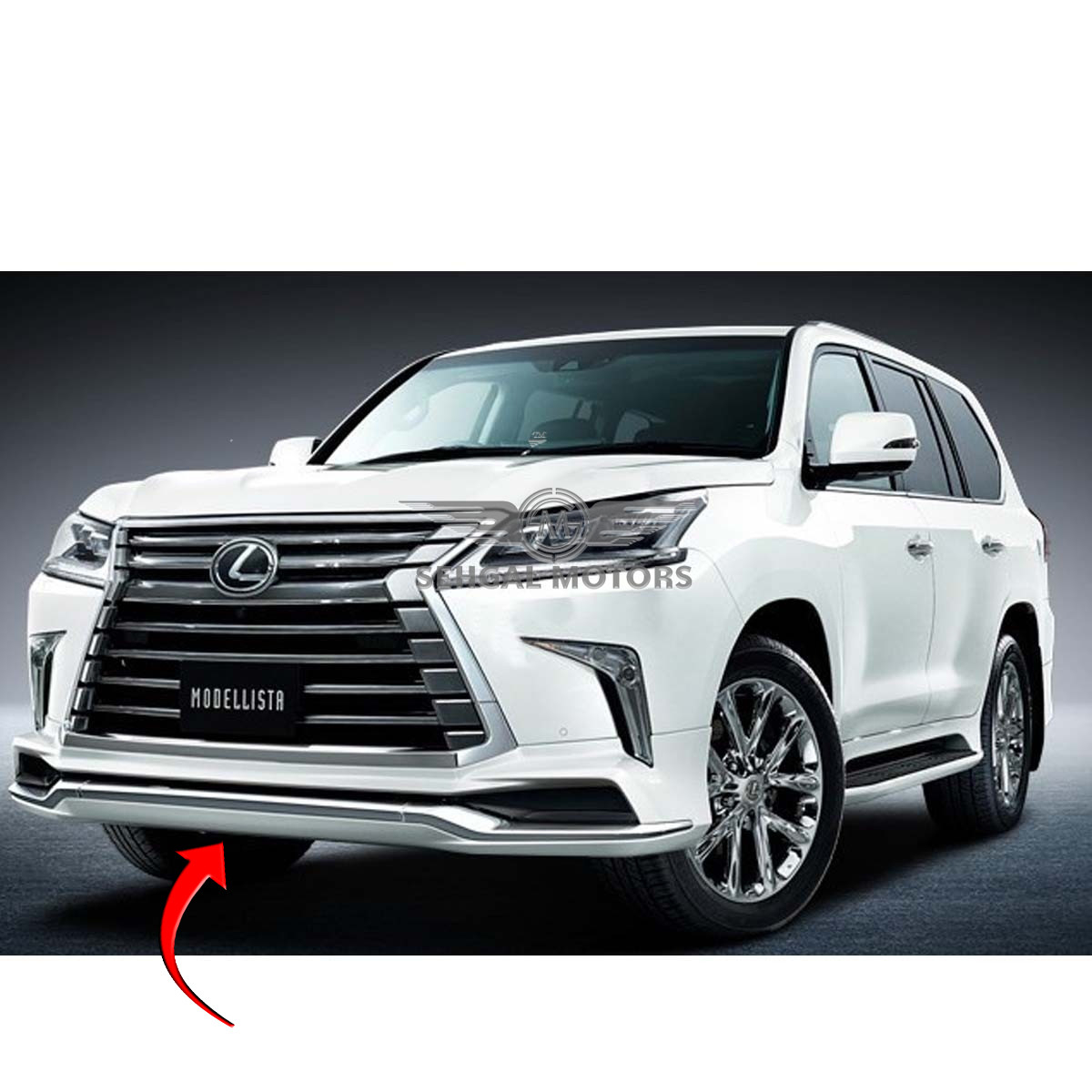 Lexus LX 570 Front Body Kit / Lip (White) 2016-2021