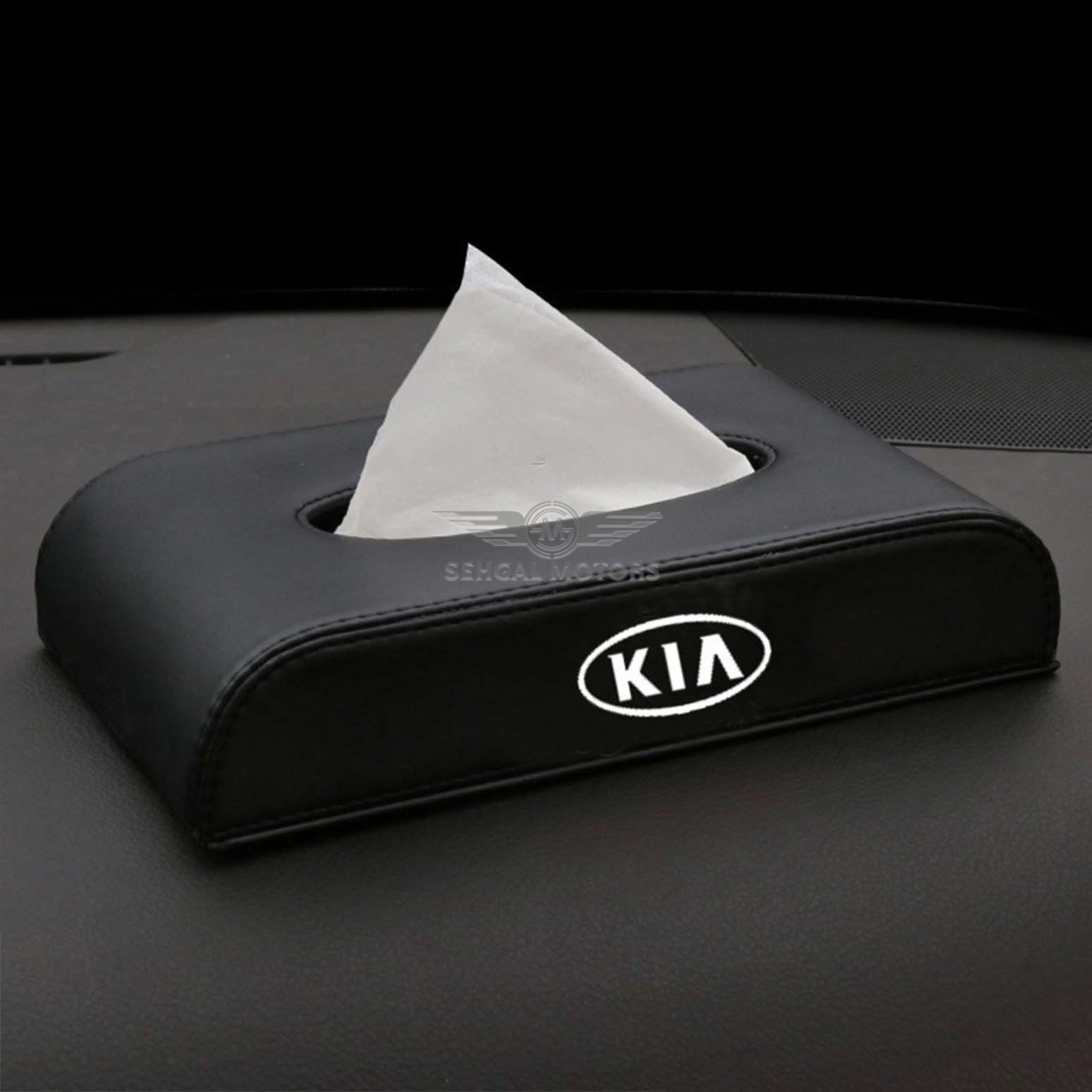 KIA Logo Car Tissue Box 5CM - Red