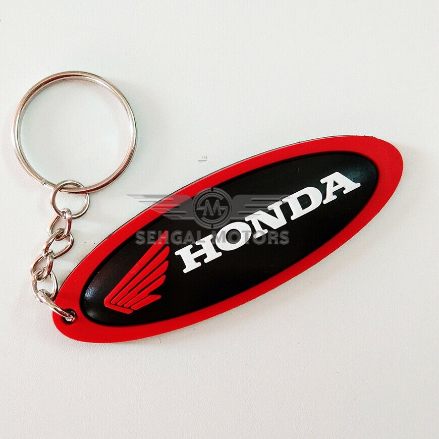 Honda Rubber Key Chain Black & Red