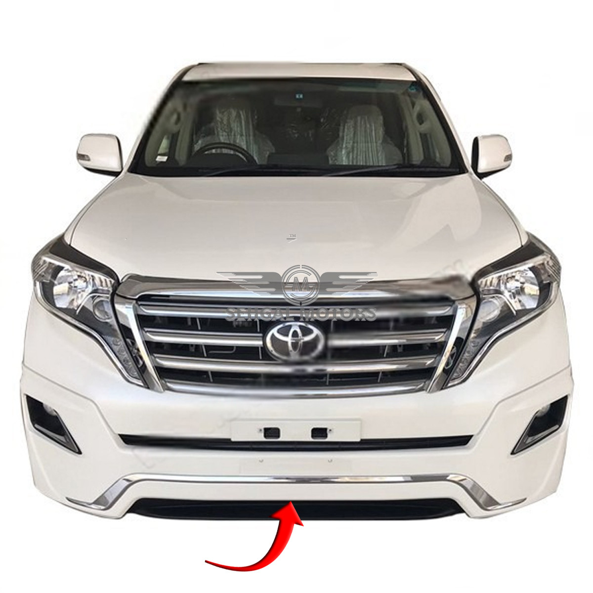 Toyota Prado FJ150 Front Body Kit / Lip Middle East (White) 2014-2016 Taiwan