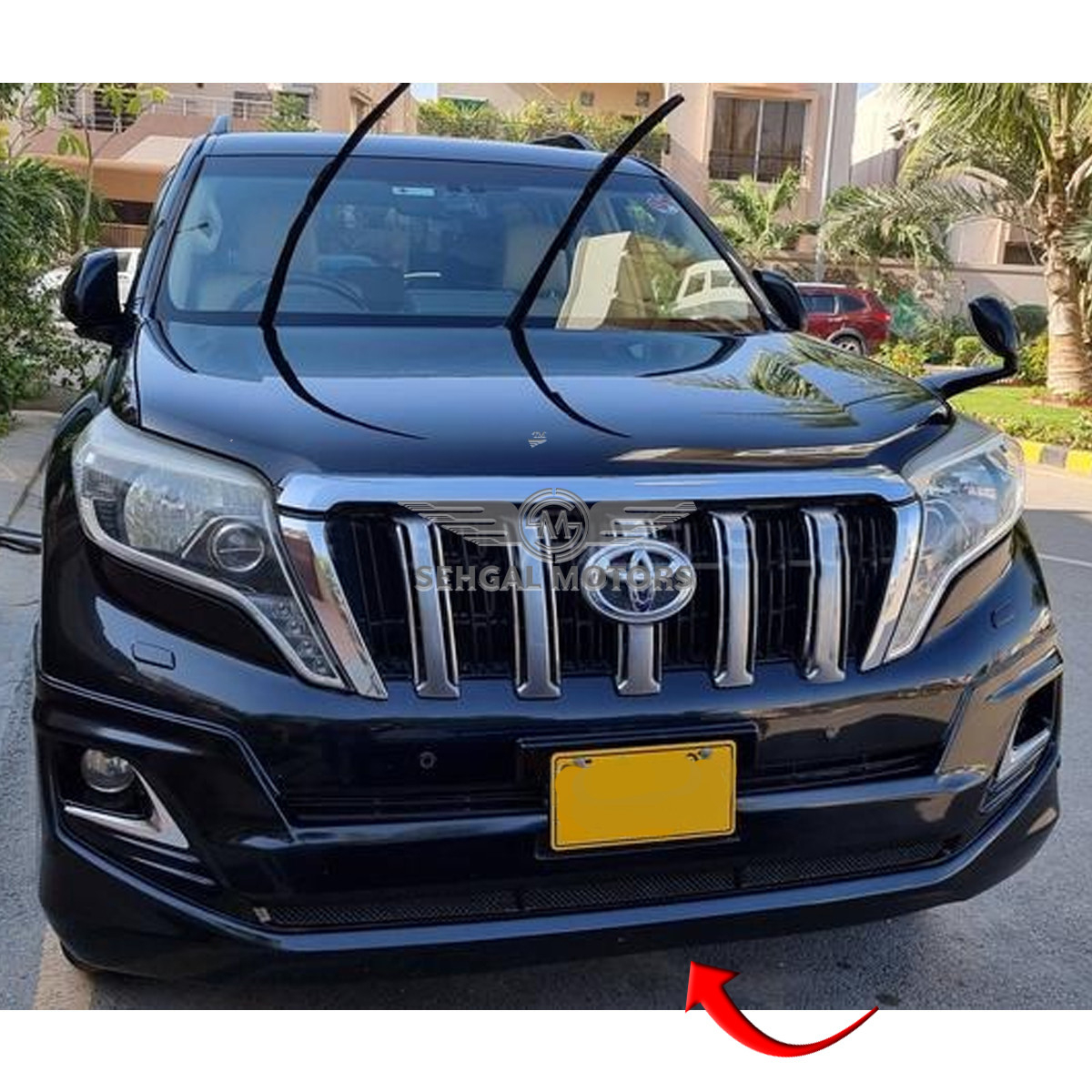 Toyota Prado FJ150 Front Body Kit / Lip Modellista (Black) 2014-2016 Taiwan