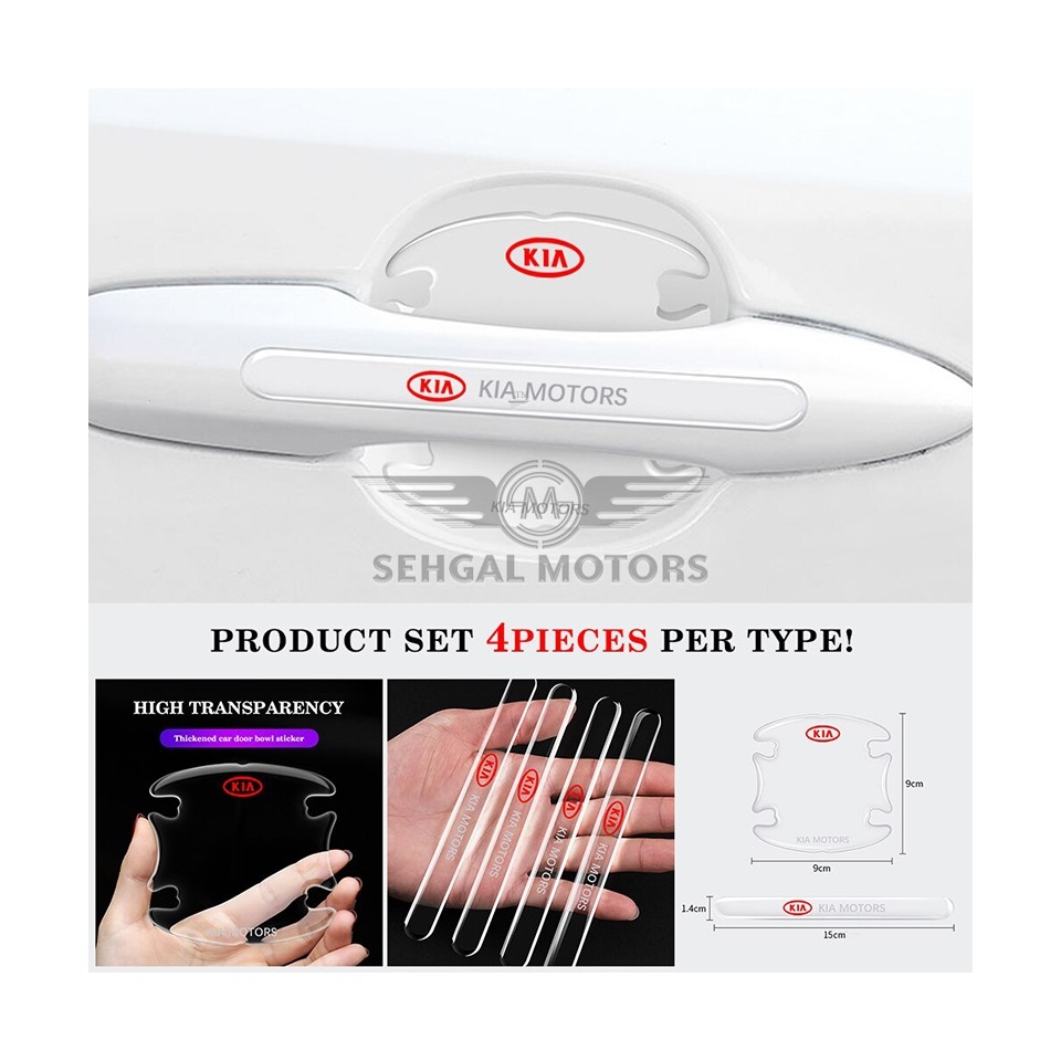 KIA Transparent Door Handle & Bowl Protector (8pcs)