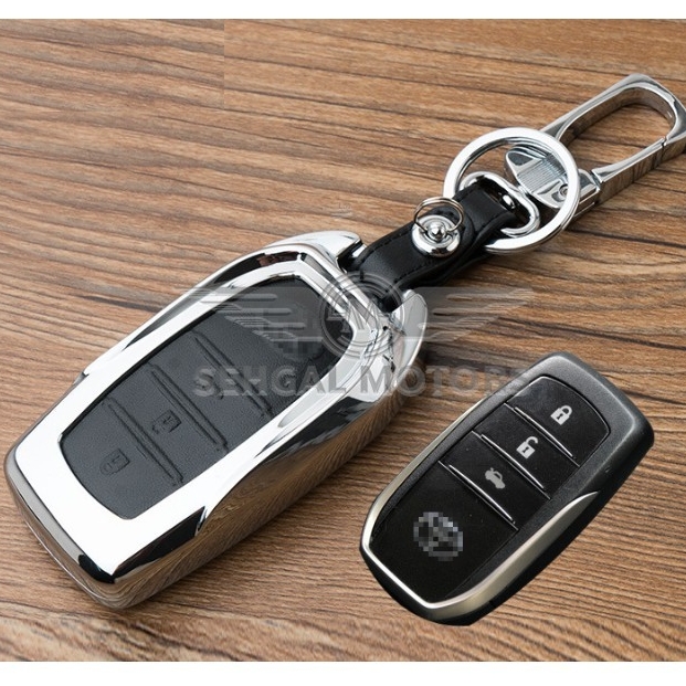 Toyota Fortuner Metal Key Case | Chrome | Model 2017-2021