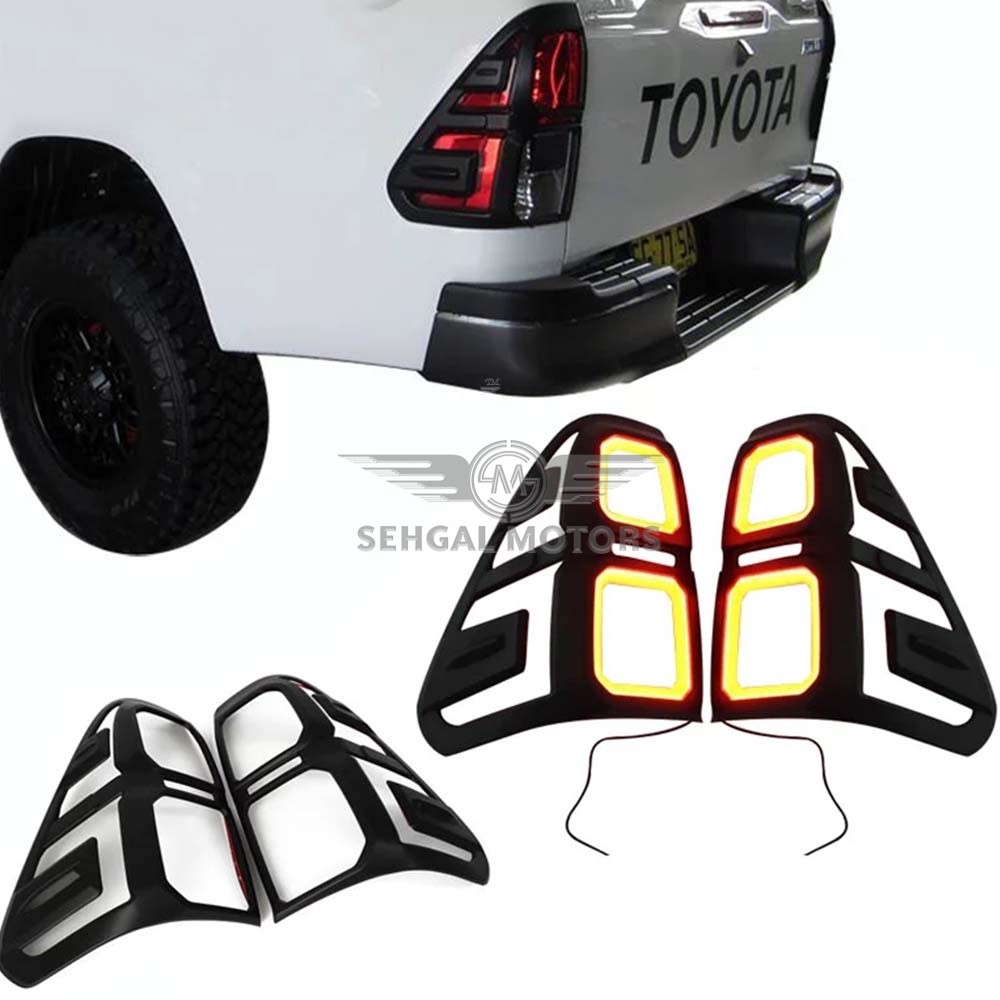 Toyota Hilux Revo/Rocco Back Lights Cover Black Pair Model 2017-2021