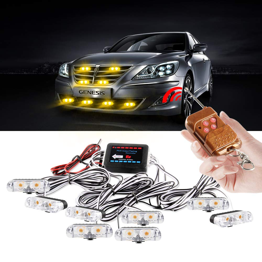 Police Flasher With Remote Control 8 PCS
