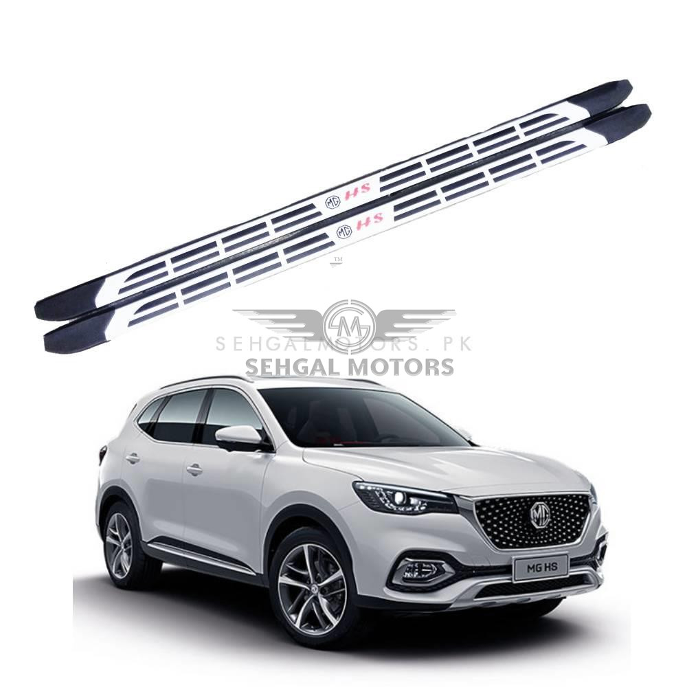 MG HS Side Side Steps With Logo  Black With Chrome Sporty Style Model 2020-2022