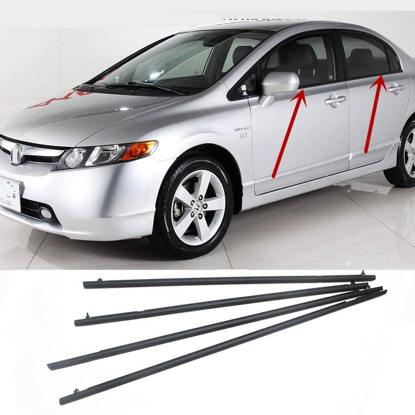 Honda Civic Weather strip Complete Set Model 2006-2012
