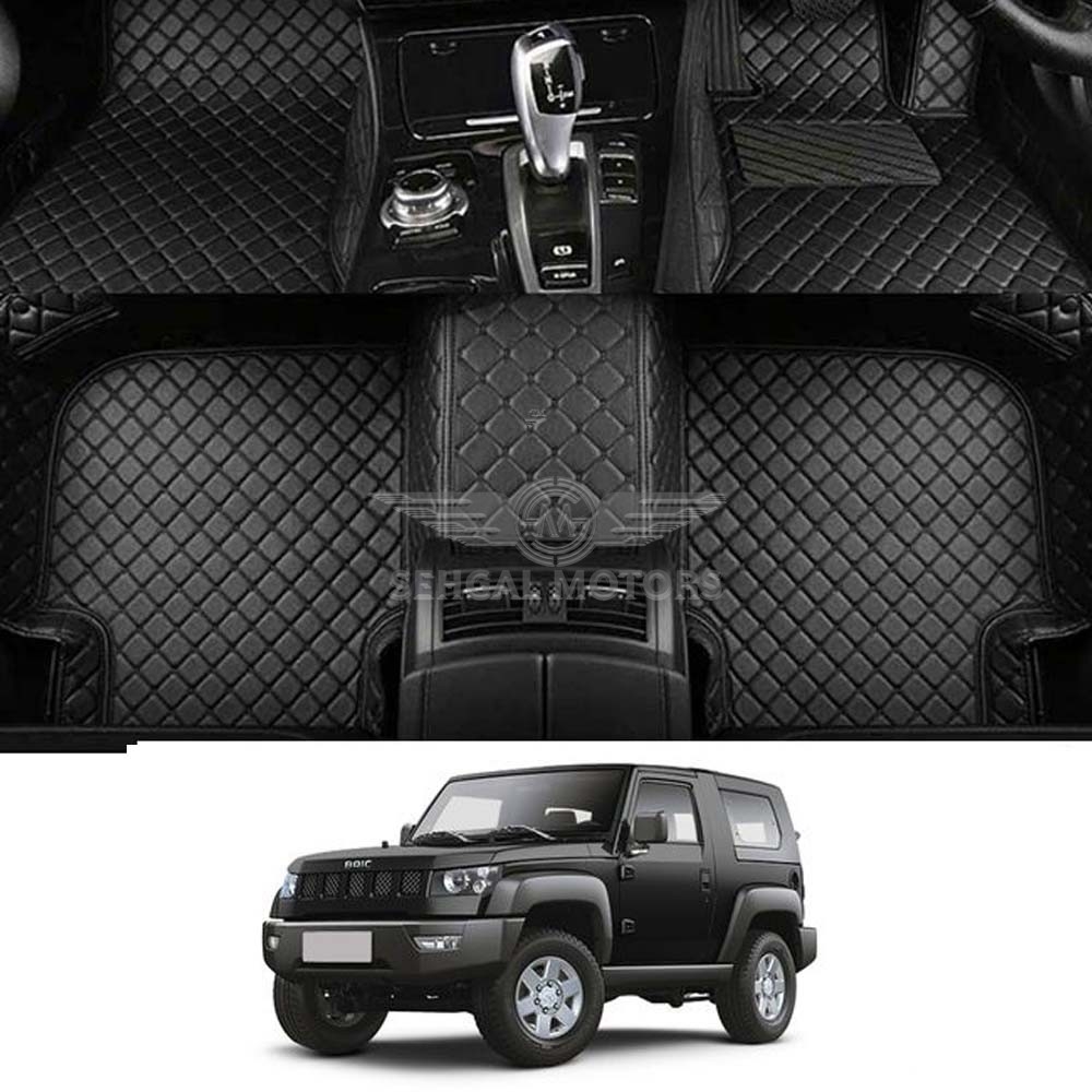 BAIC BJ40 7D Floor Mat Black With Black Stitch Model 2022
