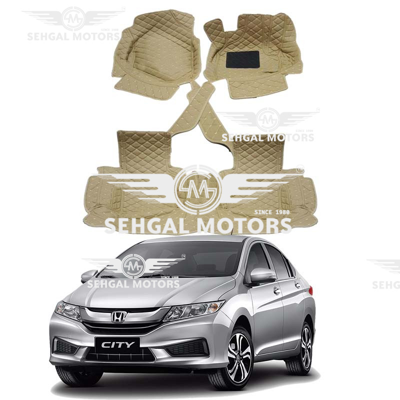 Honda City 7D Floor Mats Beige Model 2017-2020