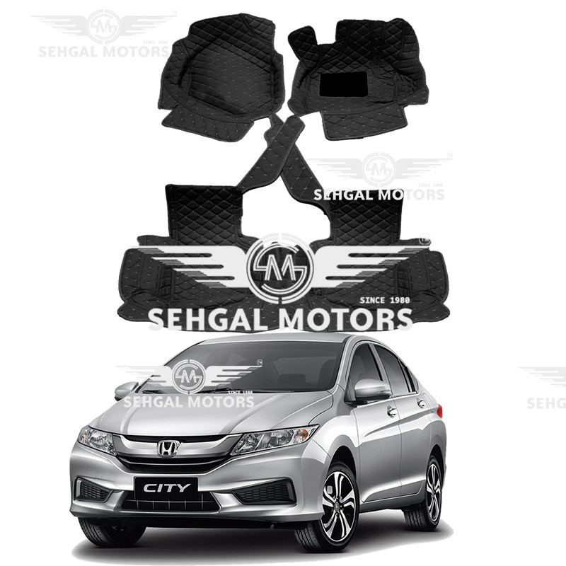 Honda City 7D Floor Mats Black  Model 2012-2020
