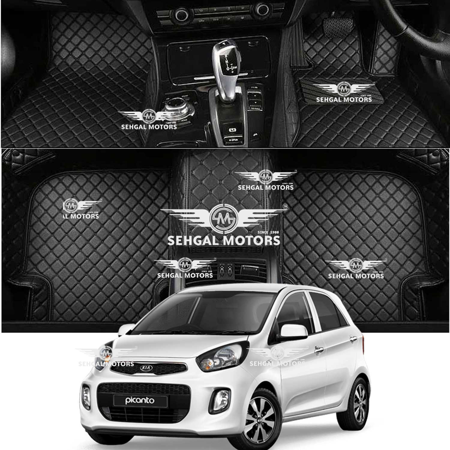 Toyota Hilux Revo 5D Floor Mats Beige 3pcs Model 2018 - 2021