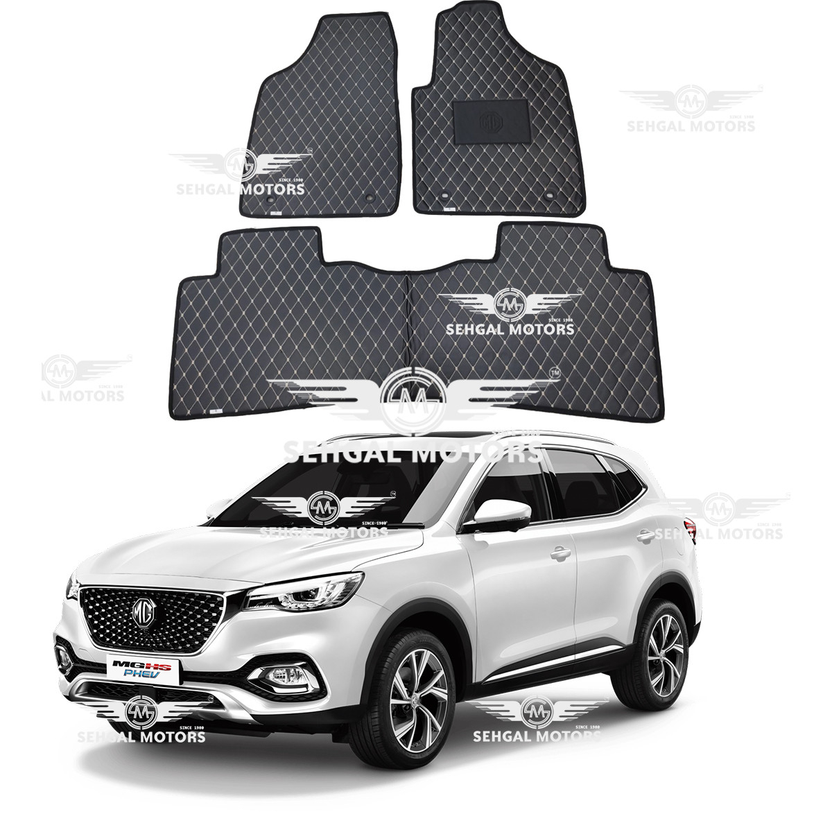 MG HS Rubber Floor Mat Black 3pcs Model 2020-2021