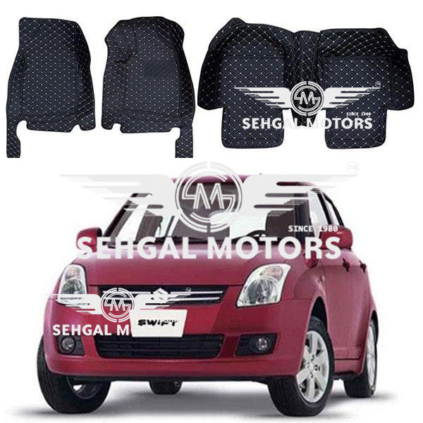 Kia Sorento 9D Floor Mats Black with Grey 4pcs Model 2021