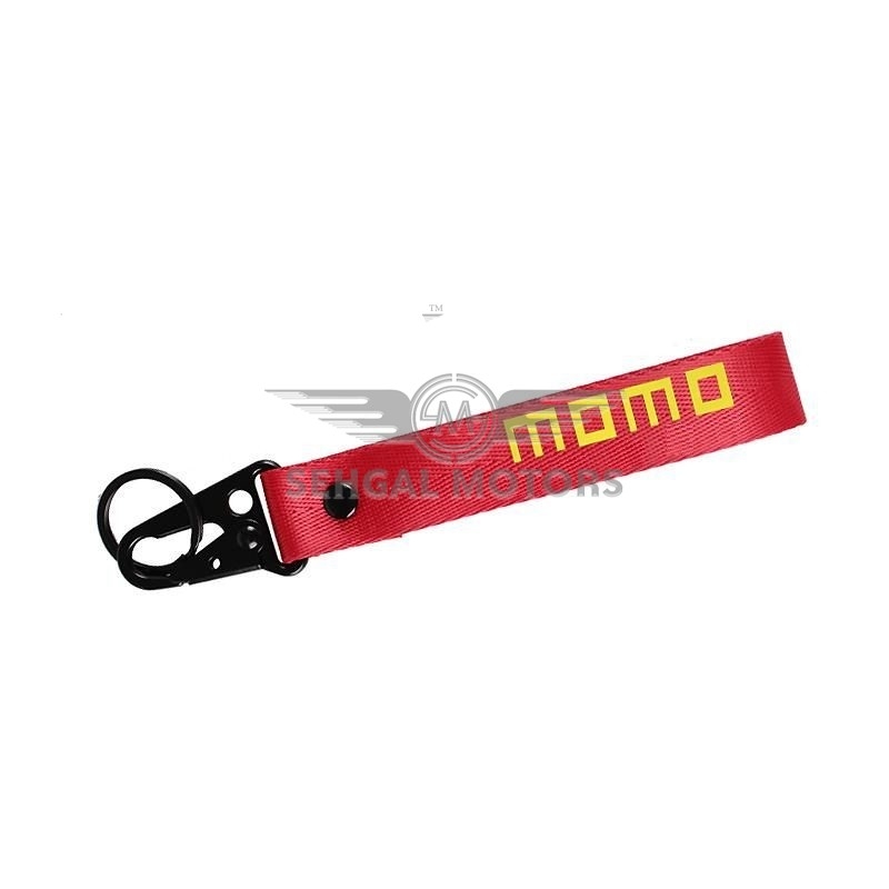 Momo Rubber Key Chain Black & Red