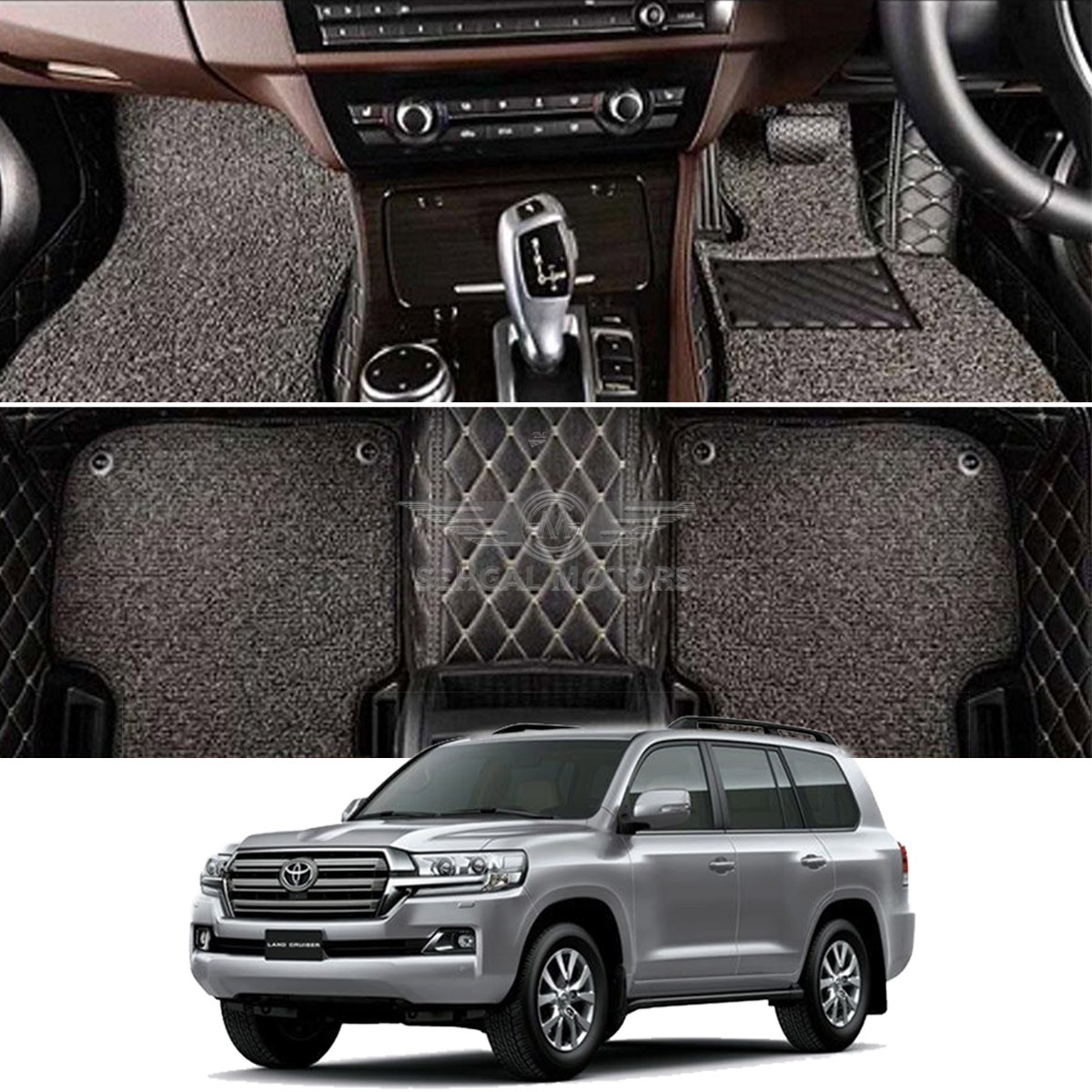 Toyota Land Cruiser 9D Floor Mat Beige 4 Pcs Model 2012-2018