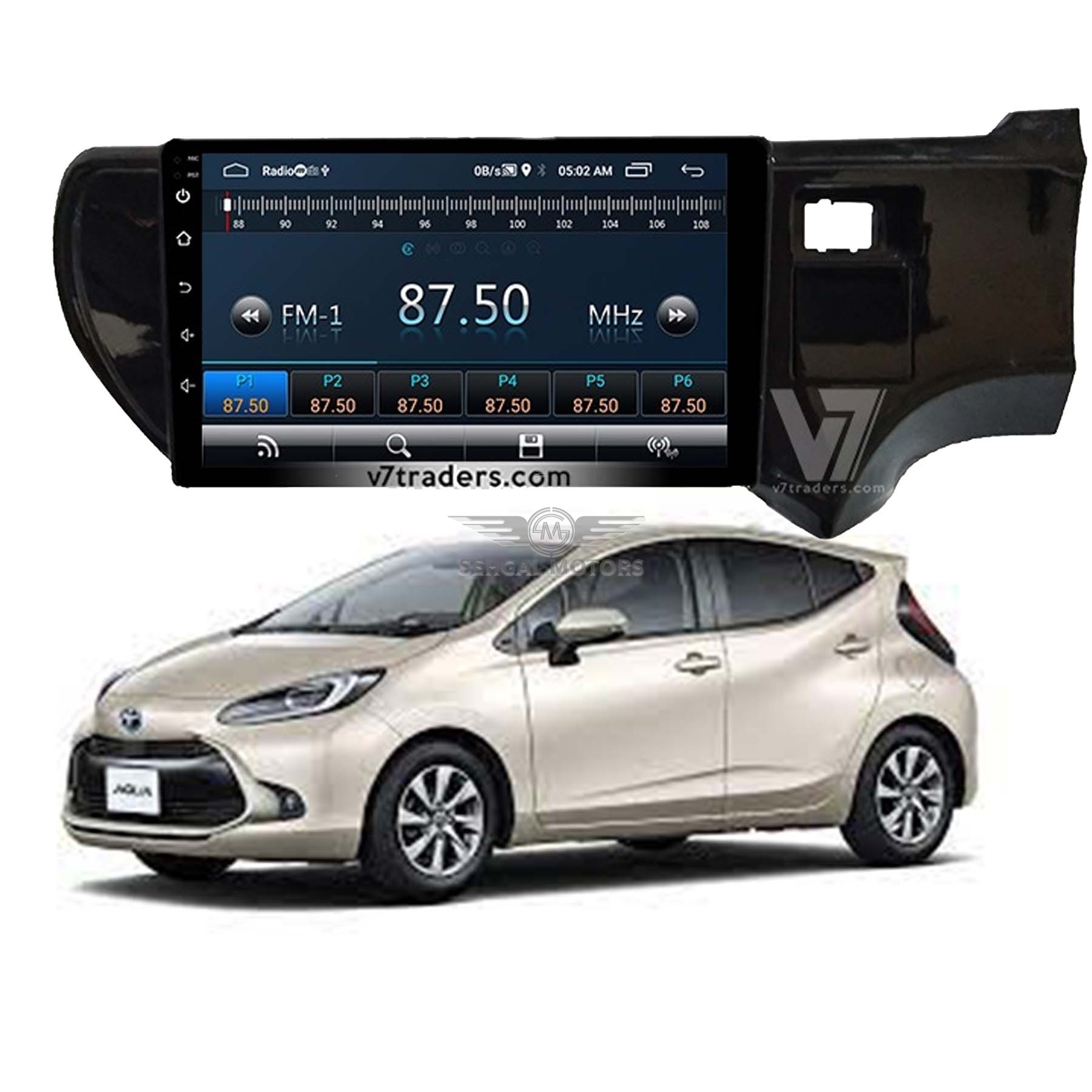Toyota Aqua Android Panel 1+16GB Model 2018-2020