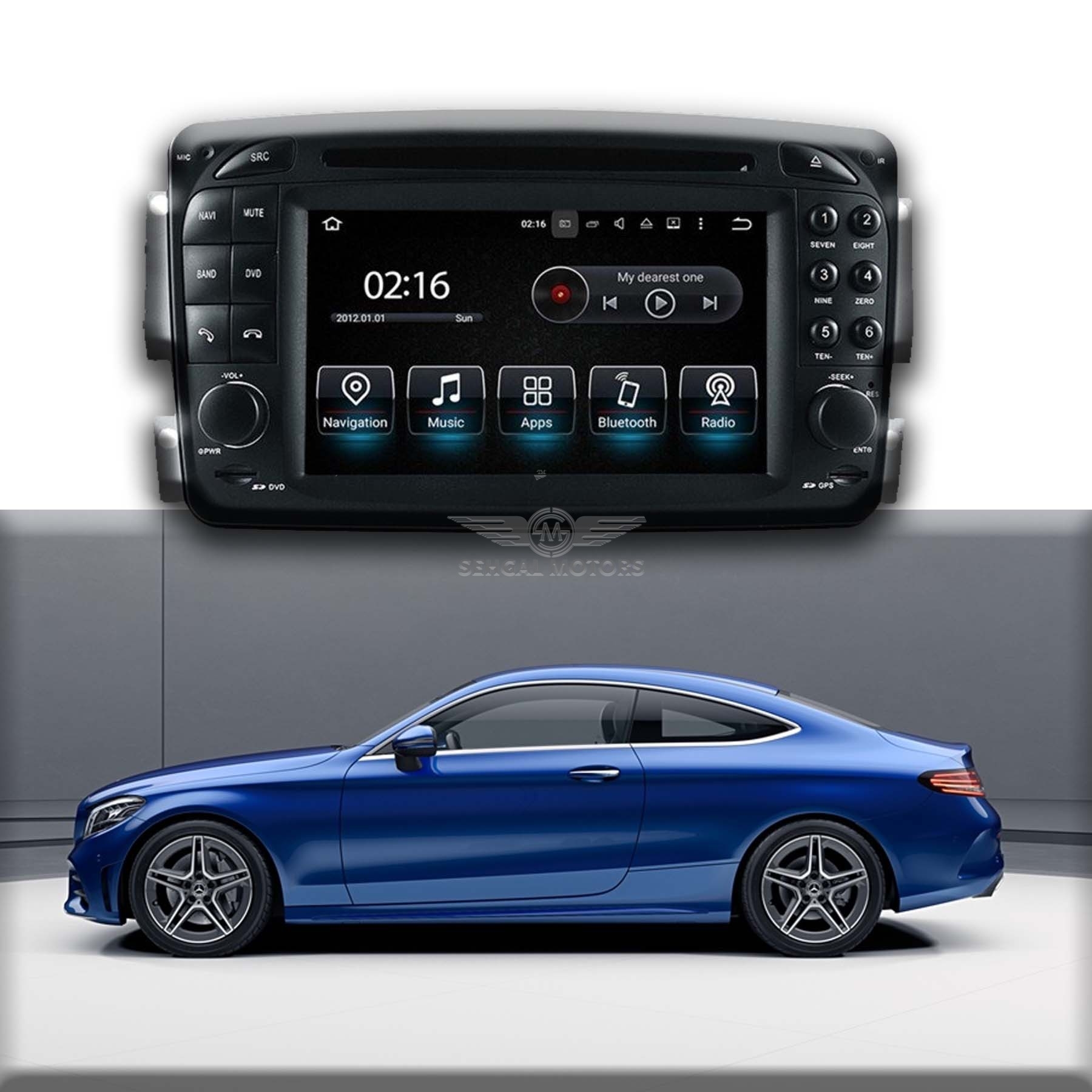 Mercedes C200 Android LCD Panel  1+16GB O.Tech Model 2007-2013
