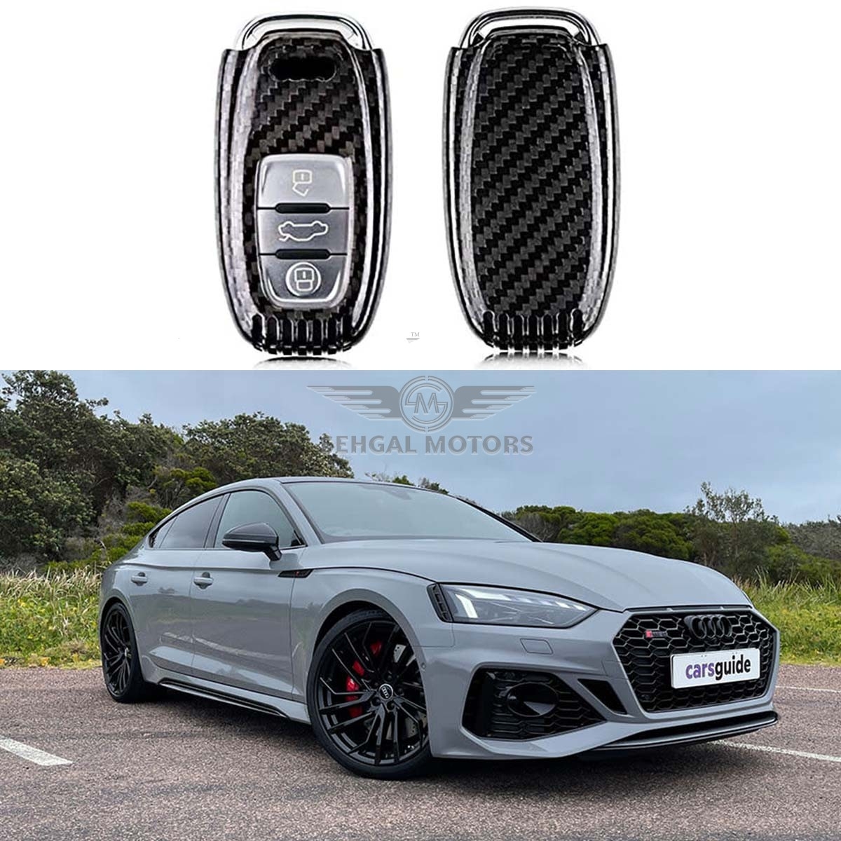 Audi A3 Carbon Fiber Key Cover Model 2016-2021
