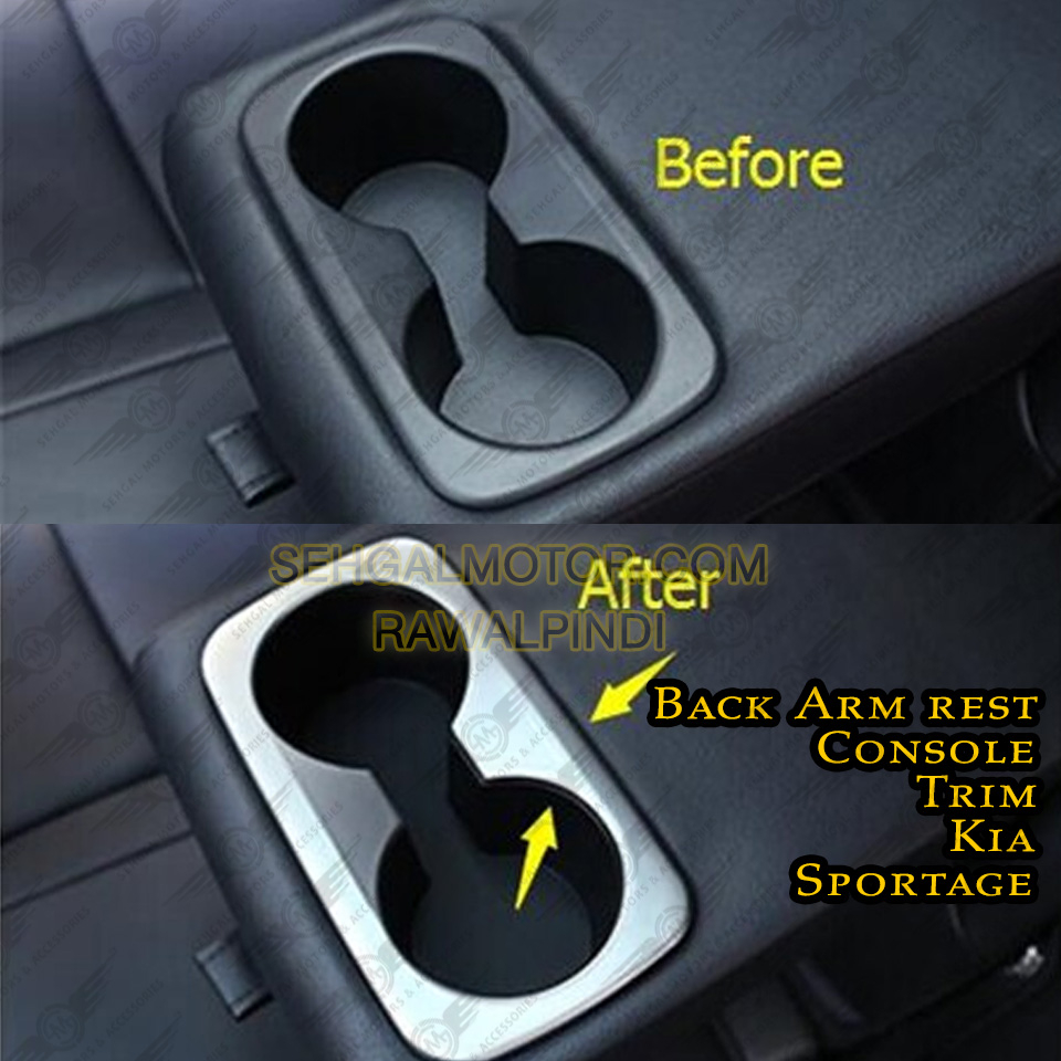 KIA Sportage Back Seats Cup Holder Trim Chrome