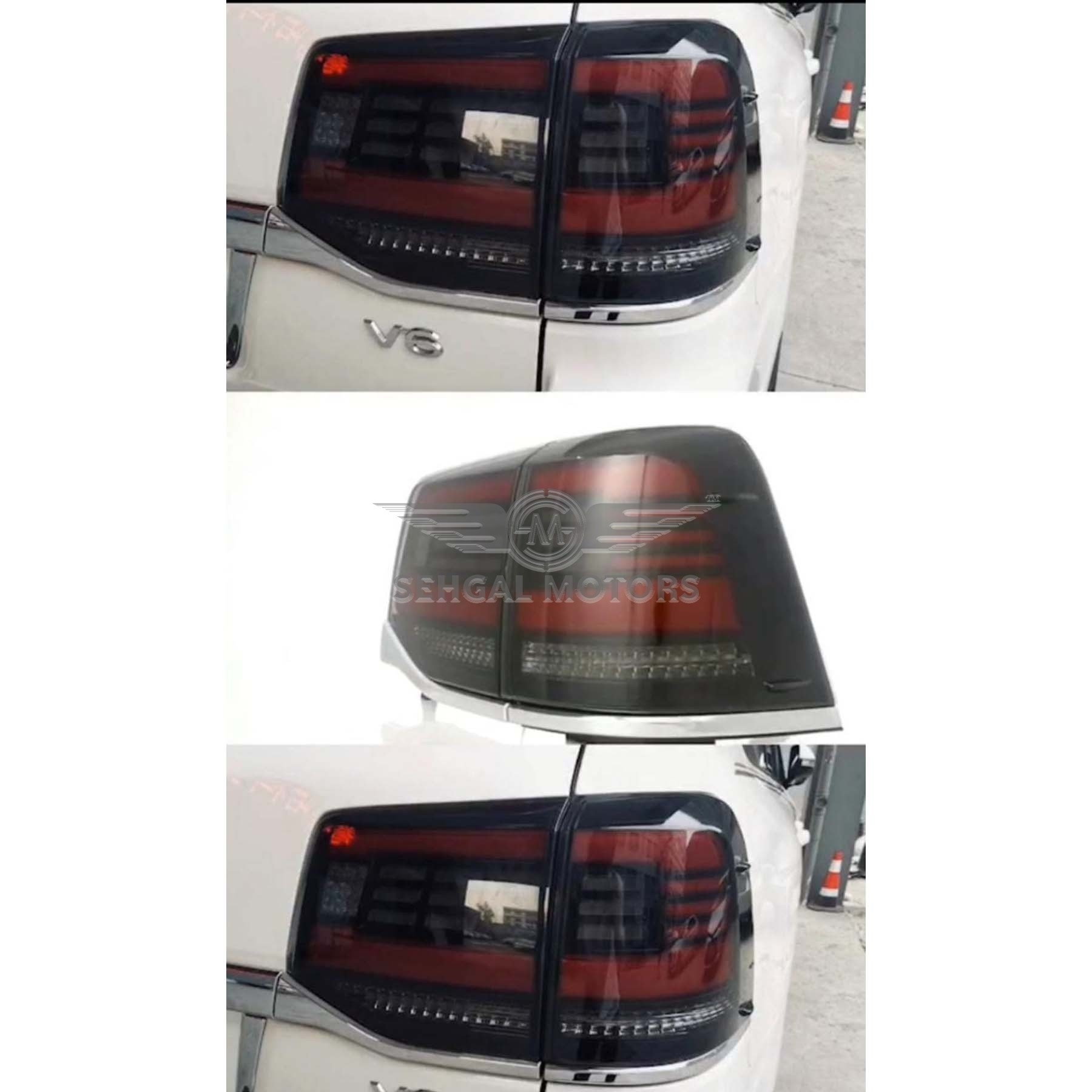 Toyota Land Cruiser FJ200 Back Light V3 Matrix Style Black/Smoke Model 2016-2021