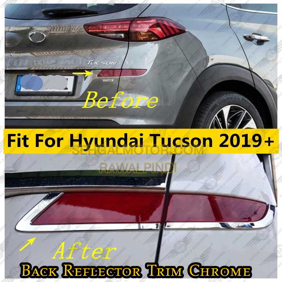 Hyundai Tucson Back Bumper Light Chrome Trim Model 2019-2022