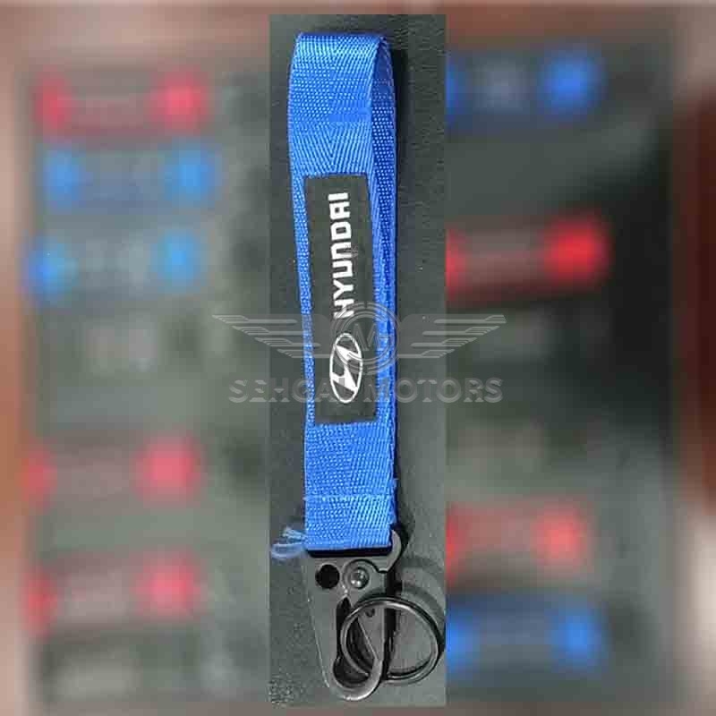 Hyundai Ribbon Key Chain - Blue