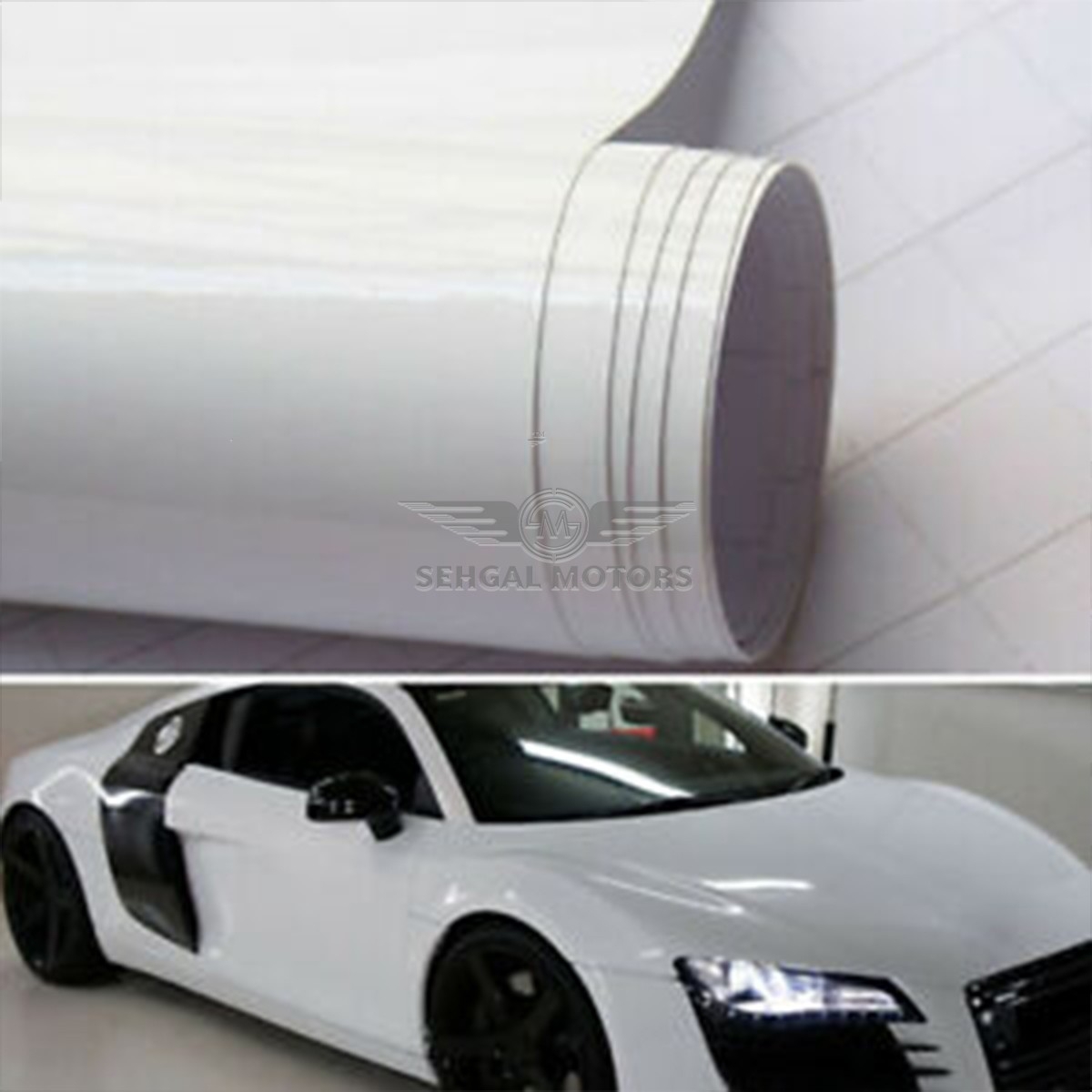 Body Wrapping Vinyl Film Pearl White Code 9404 per (1x1.5) per Running Meter