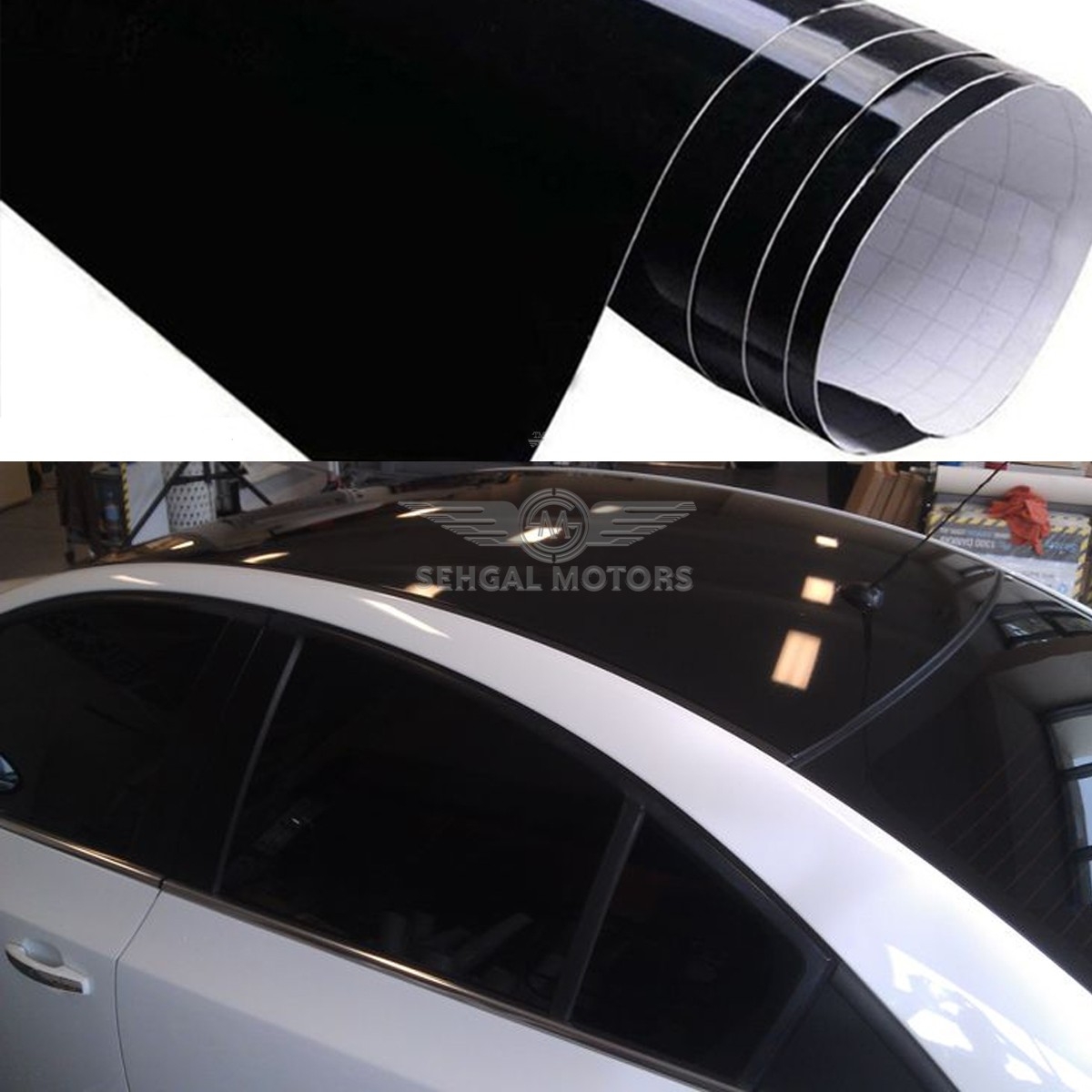 Body Wrapping Vinyl Film Shine Black (9050) per Running Feet
